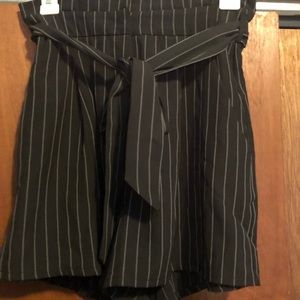 Black and white pinstripe size 10 shorts
